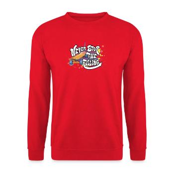 Skateboard Graffiti Motivation Design - Unisex Sweatshirt - red - Front - Alina (178cm) & Michal (187cm)
