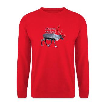 Weihnachten Mobarak - Unisex Pullover - Rot - Vorne - Alina (178cm) & Michal (187cm)