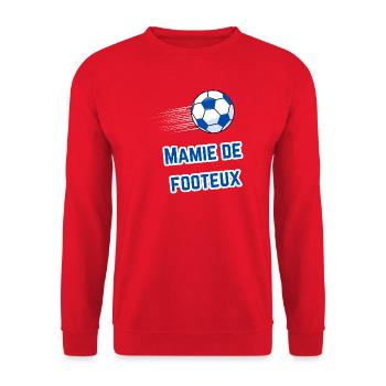 Tee-Shirt Mamie Supporter Footeux - Sweat-shirt Unisexe - rouge - Devant - Alina (178cm) & Michal (187cm)