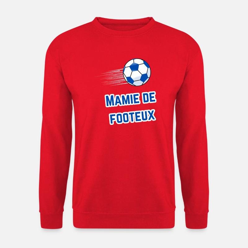 T-Shirt Oma Supporter Fußballer - Unisex Pullover - Rot