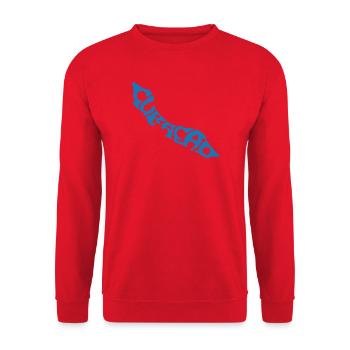 Curacao Map Artistic Typography Design - Unisex Sweatshirt - red - Front - Alina (178cm) & Michal (187cm)