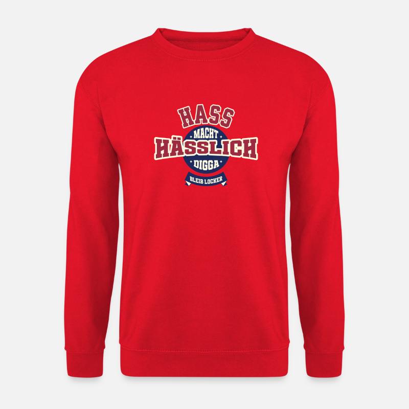 Hass macht hässlich - Unisex Pullover - Rot