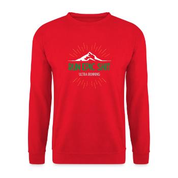 Run Epic Shit - Ultra Running - Unisex Sweatshirt - red - Front - Alina (178cm) & Michal (187cm)