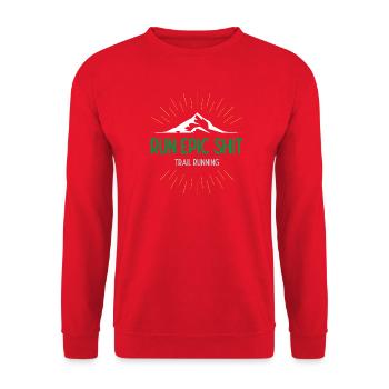Run Epic Shit - Trail Running - Unisex Sweatshirt - red - Front - Alina (178cm) & Michal (187cm)