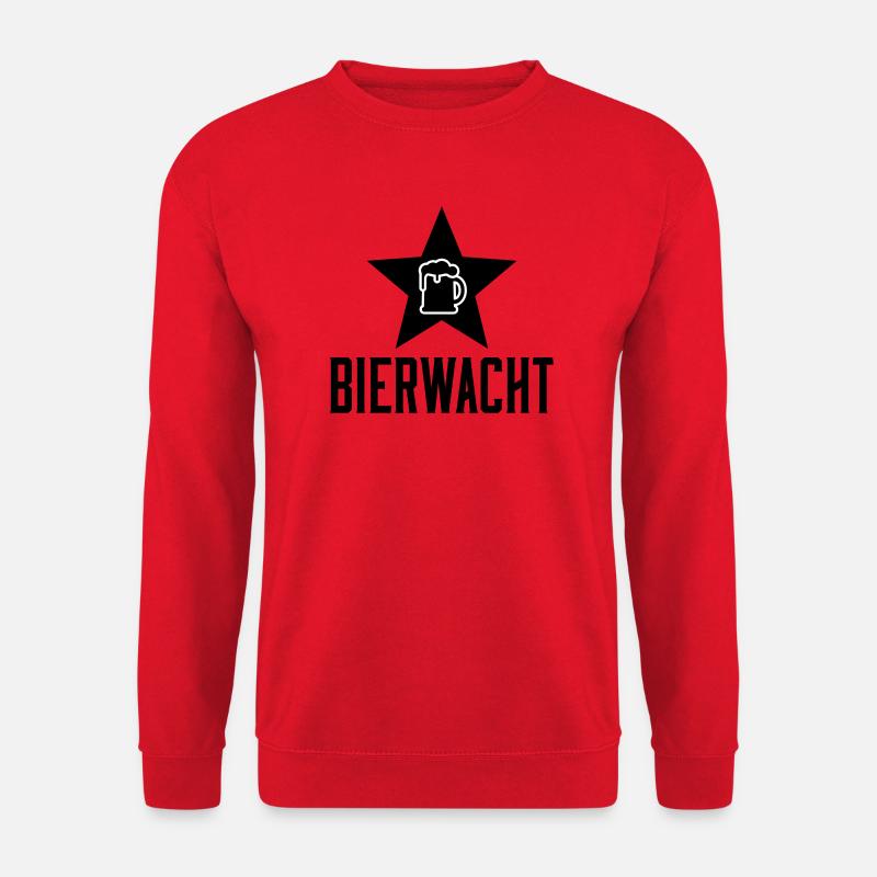 Bierkrug Linienkunst - Unisex Pullover - Rot