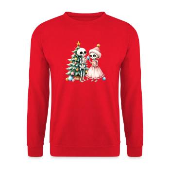 Des os, des ornements et une touche de magie - Sweat-shirt Unisexe - rouge - Devant - Alina (178cm) & Michal (187cm)