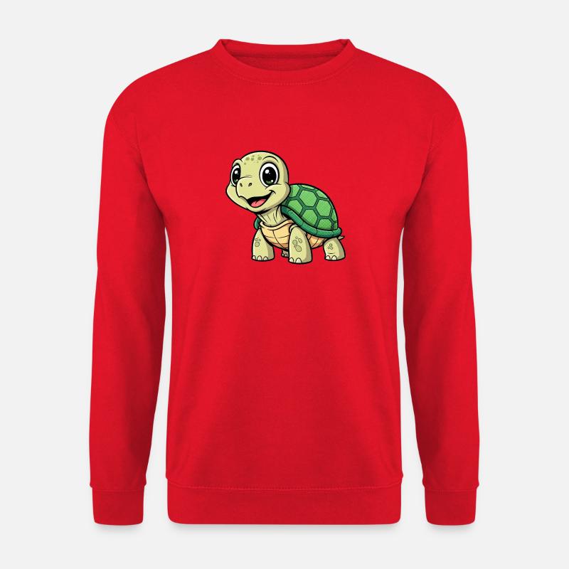 Niedliche Schildkrötenanimation - Unisex Pullover - Rot