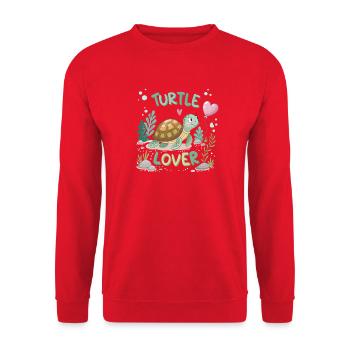 Turtle lovers - Unisex Sweatshirt - red - Front - Alina (178cm) & Michal (187cm)