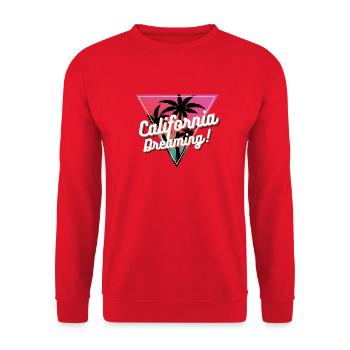 Californie rêvant de coucher de soleil sur les palmiers - Sweat-shirt Unisexe - rouge - Devant - Alina (178cm) & Michal (187cm)