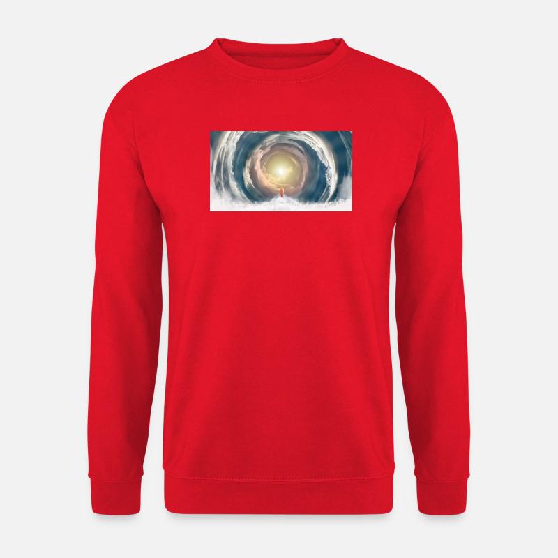 Himmlischer Lichtstrahl - Unisex Pullover - Rot