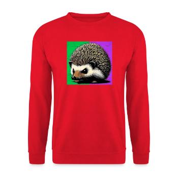 Igel - Unisex Pullover - Rot - Vorne - Alina (178cm) & Michal (187cm)