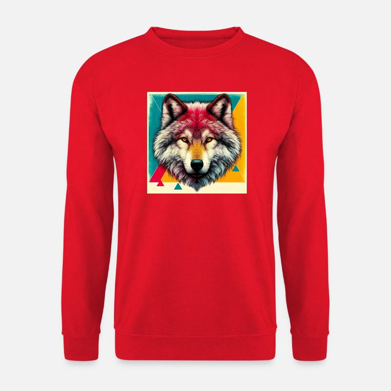 Wolf - Unisex Pullover - Rot