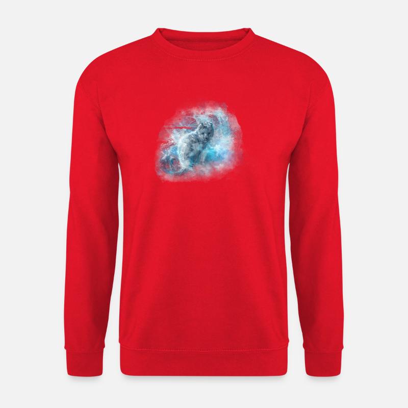 Der Eis Fuchs - Unisex Pullover - Rot