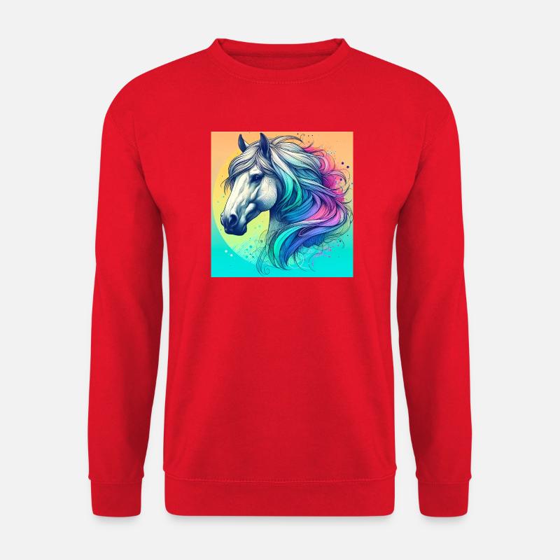Pferd - Unisex Pullover - Rot