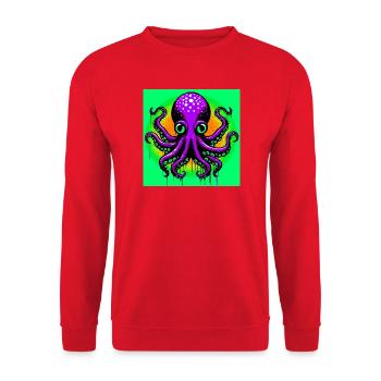 Pieuvre - Sweat-shirt Unisexe - rouge - Devant - Alina (178cm) & Michal (187cm)