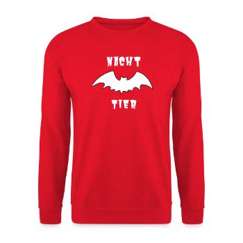 Nachttier_Weis_1 - Sweat-shirt Unisexe - rouge - Devant - Alina (178cm) & Michal (187cm)