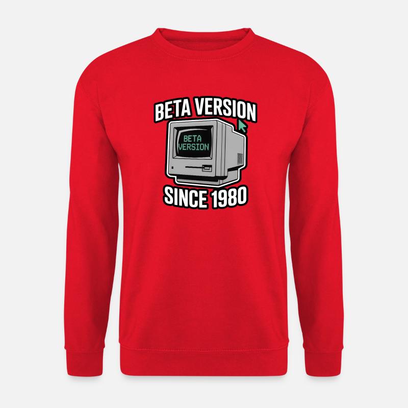 Retro Computer Beta Version Design - Unisex Sweatshirt - red