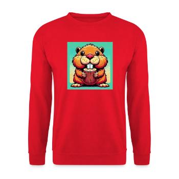 Bieber - Unisex Pullover - Rot - Vorne - Alina (178cm) & Michal (187cm)
