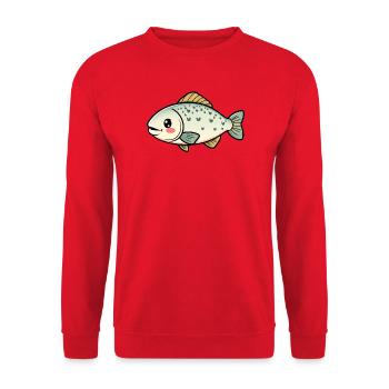 Trout fish - Unisex Sweatshirt - red - Front - Alina (178cm) & Michal (187cm)