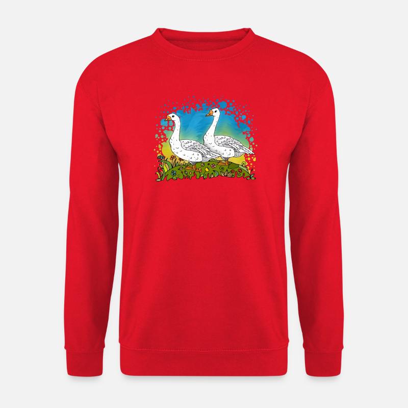 Zwei Gänse auf Green Gables - Unisex Pullover - Rot