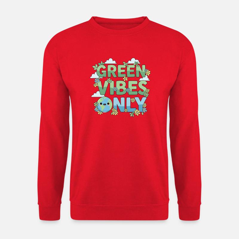 Green Vibes Only Eco Lifestyle - Unisex Pullover - Rot