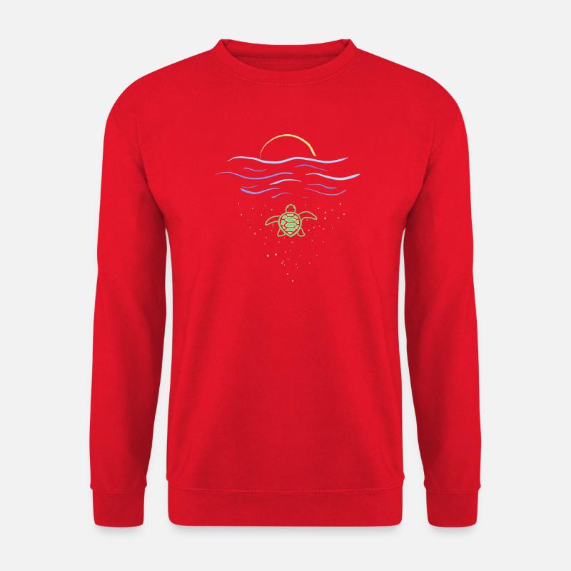 Schildkröte im Meer - Unisex Pullover - Rot