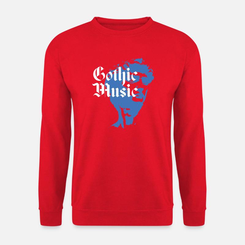 Abstraktes gotisches Musikporträt - Unisex Pullover - Rot