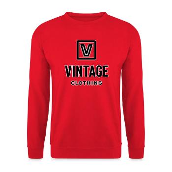 Vintage Clothing - Unisex Sweatshirt - red - Front - Alina (178cm) & Michal (187cm)