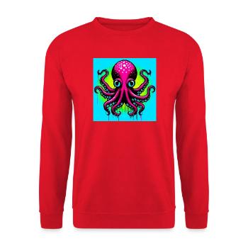 Pieuvre - Sweat-shirt Unisexe - rouge - Devant - Alina (178cm) & Michal (187cm)