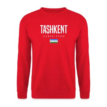 Tashkent Uzbekistan - Unisex Sweatshirt - red - Front - Alina (178cm) & Michal (187cm)