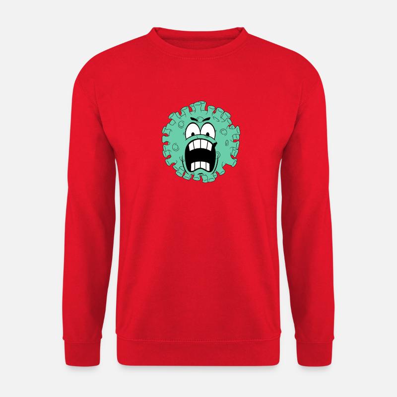 Green Creature – lustiges Cartoon-Monster - Unisex Pullover - Rot