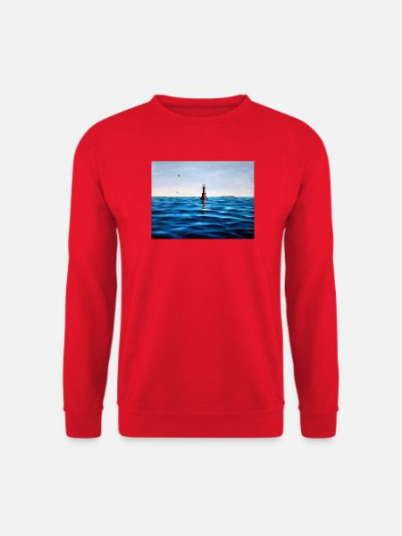 Leuchtturm über der ruhigen blauen Adria Kroatien - Unisex Pullover - Rot