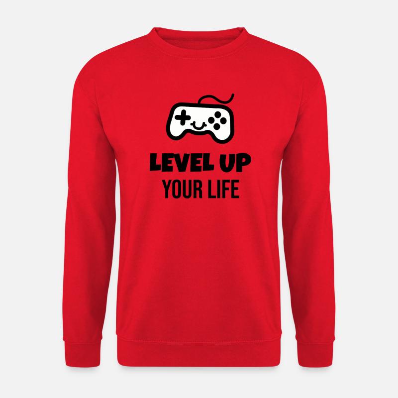 Minimalistische Gaming-Illustration - Unisex Pullover - Rot