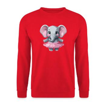 Elefant_im_Tuettue2 - Sweat-shirt Unisexe - rouge - Devant - Alina (178cm) & Michal (187cm)