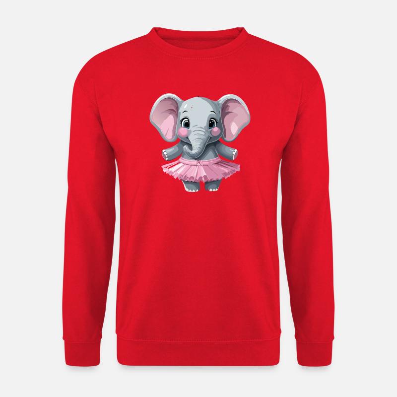 Elefant_im_Tuettue2 - Unisex Pullover - Rot