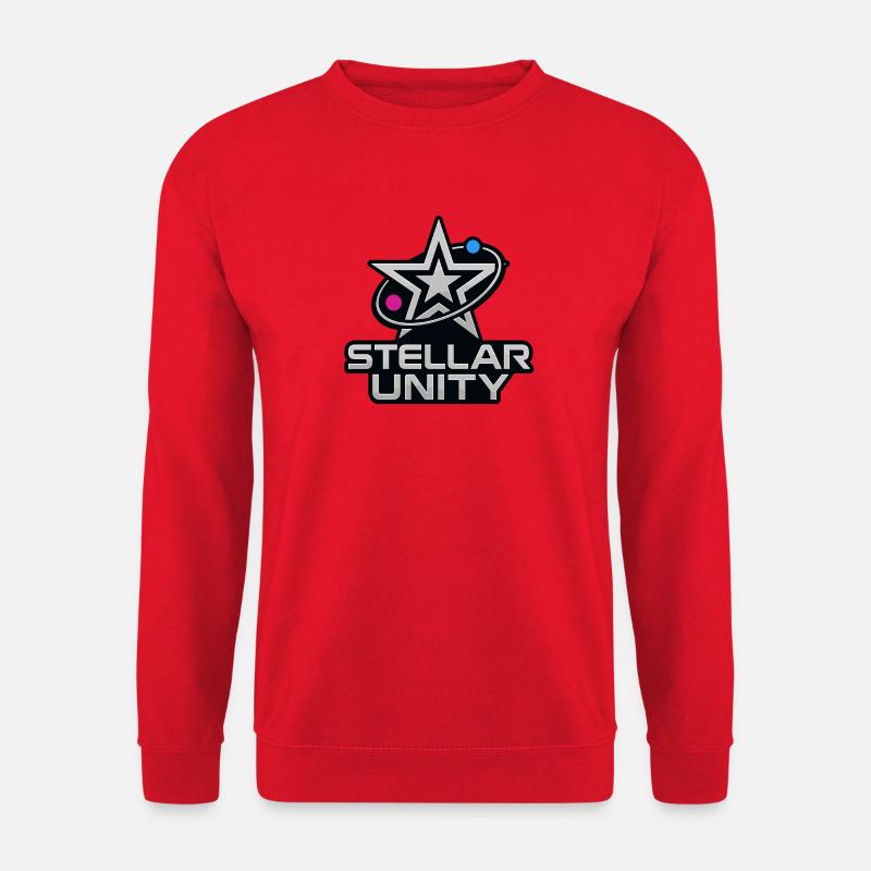 Stellar Unity – Chrome Star - Unisex Sweatshirt - red