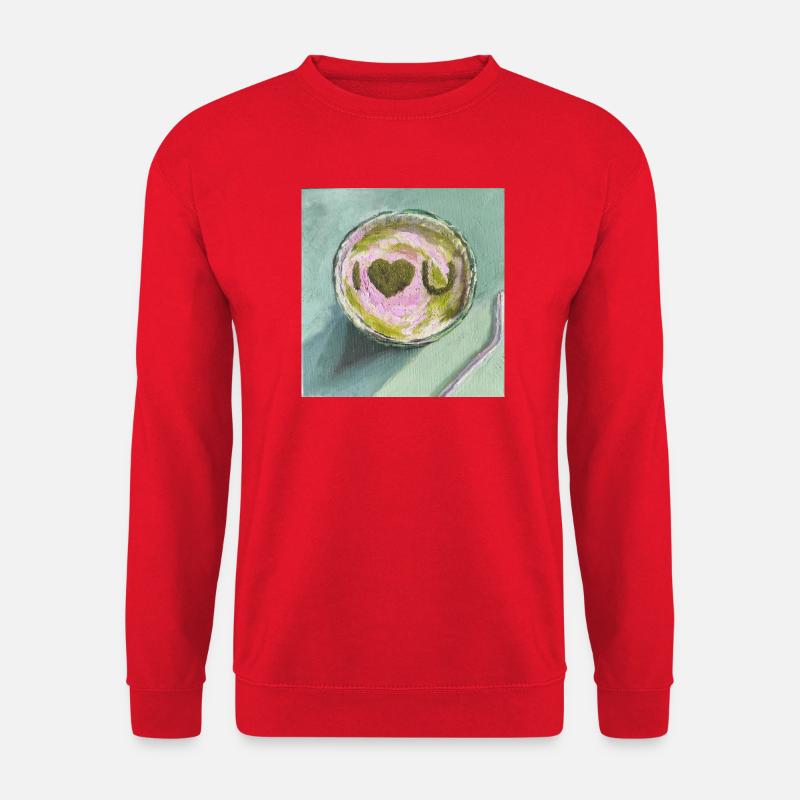 I luv Matcha Künstlerische Snack-Illustration - Unisex Pullover - Rot