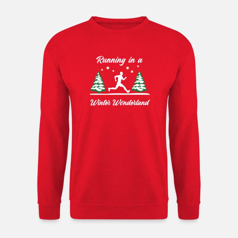 Laufen im Winterwunderland (Männer) - Unisex Pullover - Rot