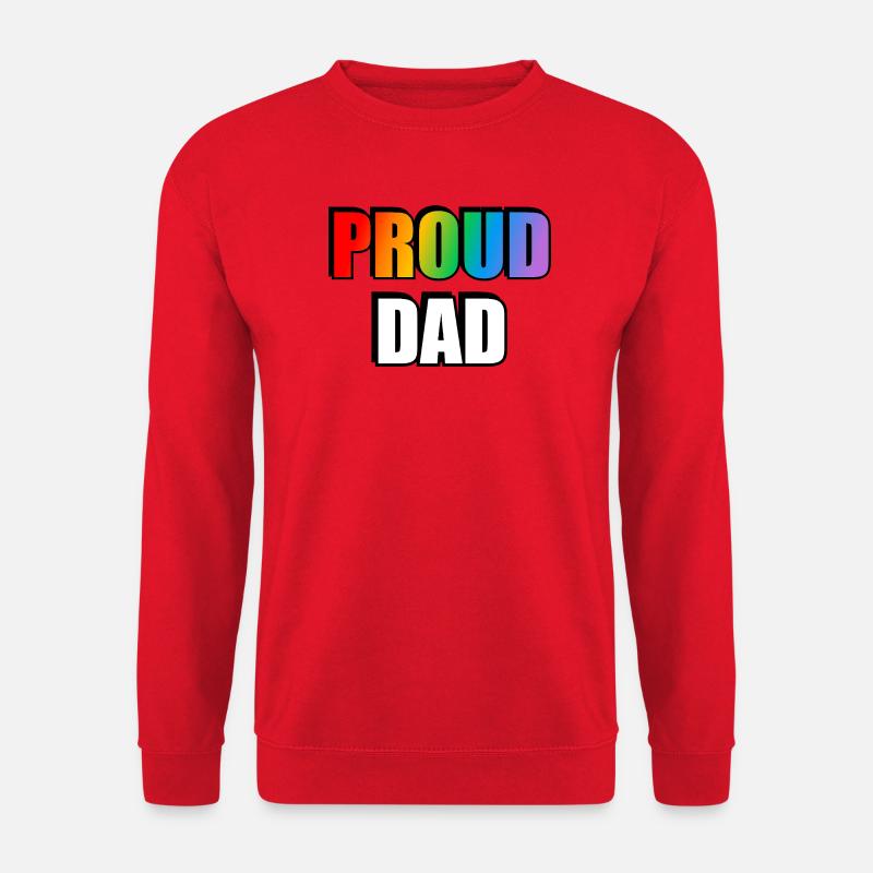 Rainbow Pride Dad Design - Unisex Sweatshirt - red
