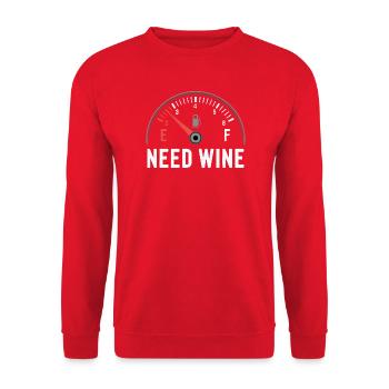 Réservoir vide – besoin de vin maintenant ! - Sweat-shirt Unisexe - rouge - Devant - Alina (178cm) & Michal (187cm)