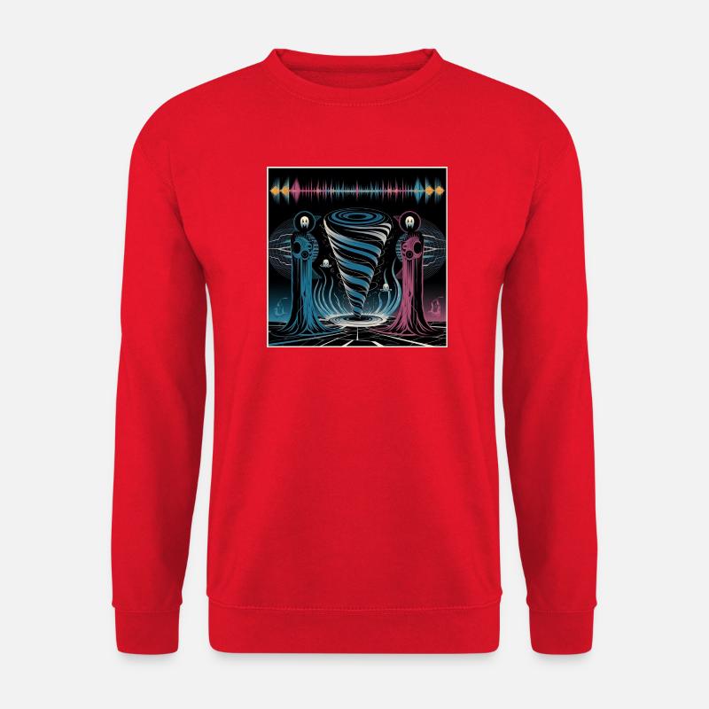 Futuristic Mystical Spiral Duo - Unisex Sweatshirt - red