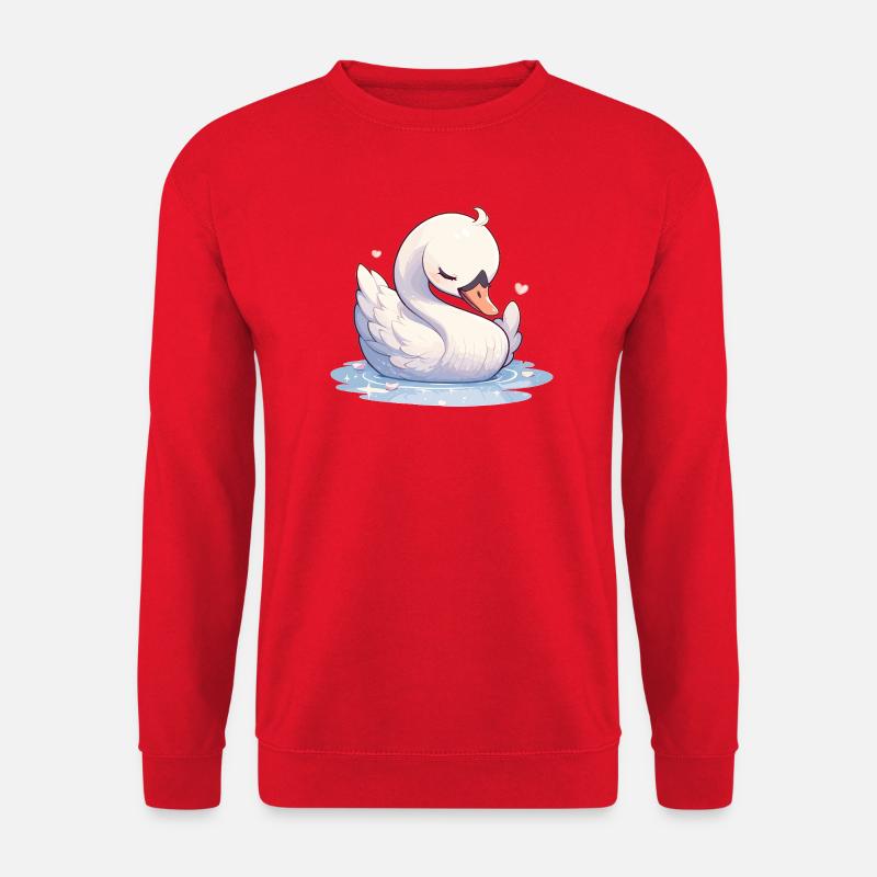 Schwäne Schwan - Unisex Pullover - Rot