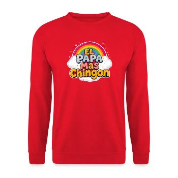 El Papa Mas Chingon - Unisex Sweatshirt - red - Front - Alina (178cm) & Michal (187cm)
