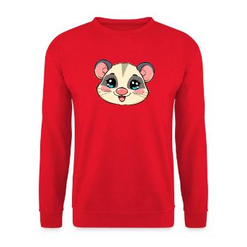 opossum - Sweat-shirt Unisexe - rouge - Devant - Alina (178cm) & Michal (187cm)