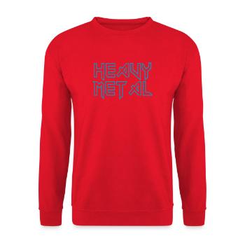 heavy metal - Unisex Sweatshirt - red - Front - Alina (178cm) & Michal (187cm)