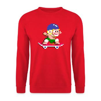 Wunderknabe - Unisex Pullover - Rot - Vorne - Alina (178cm) & Michal (187cm)
