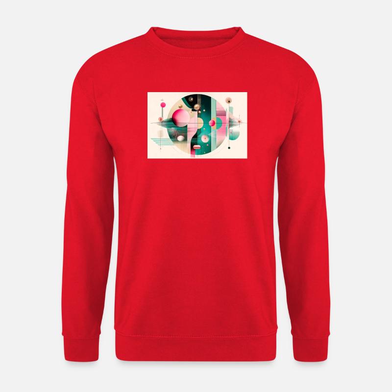 Abstract composition with chromatic flight - Unisex Sweatshirt - red