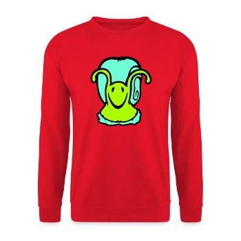 snail shell snail slug cute sweet - Unisex Sweatshirt - red - Front - Alina (178cm) & Michal (187cm)