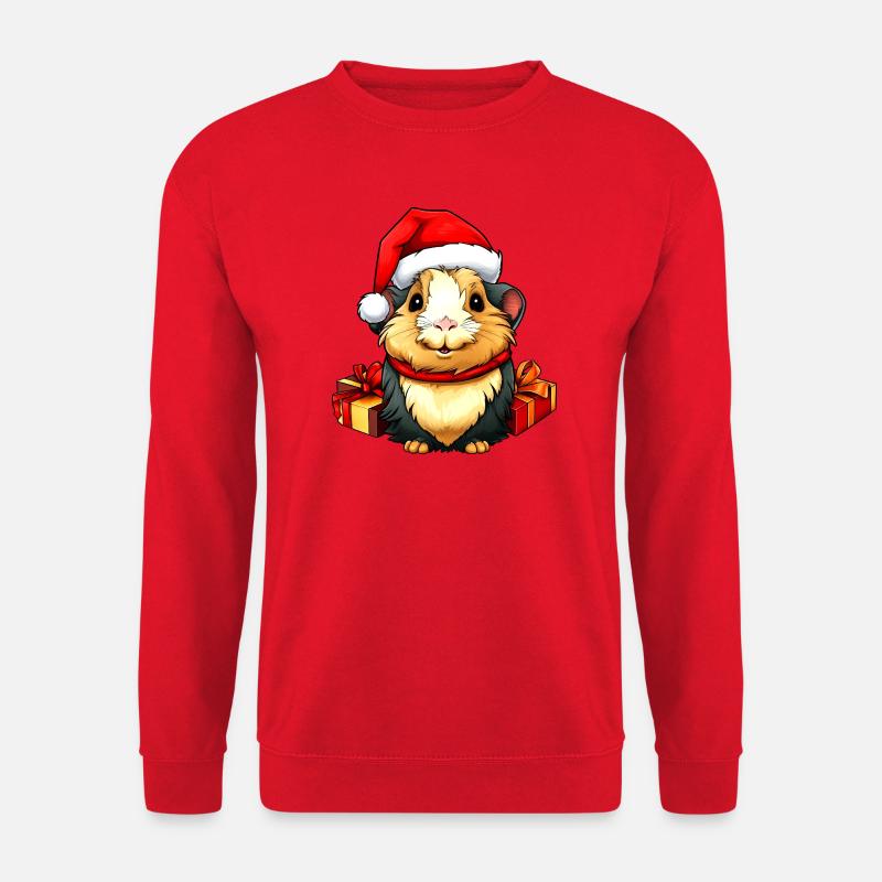 Weihnachten Meerschweinchen - Unisex Pullover - Rot