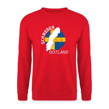 Gotland - Unisex Sweatshirt - red - Front - Alina (178cm) & Michal (187cm)